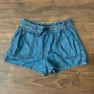 OshKosh Girls Blue Denim Adjustable Waist Front Pockets Shorts Size 12